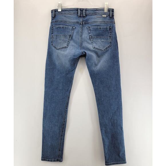 Diesel Jeans Mens 30x32 Thommer Slim Skinny Very Distressed Holes Rock And Roll - Picture 7 of 14